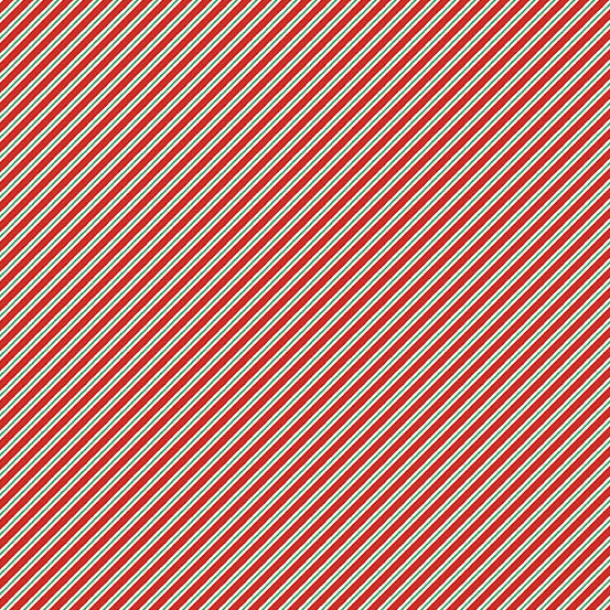 The Nutcracker 227-R Candy Cane Stripe Red punainen jouluteemainen puuvillakangas, vinoraidallinen candy cane -kuosi