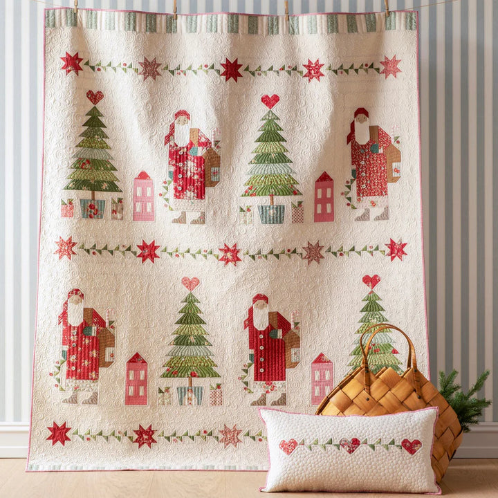 Tilda - Merry Little Christmas - Vinterfåglar Patchwork Kit (blågrön)