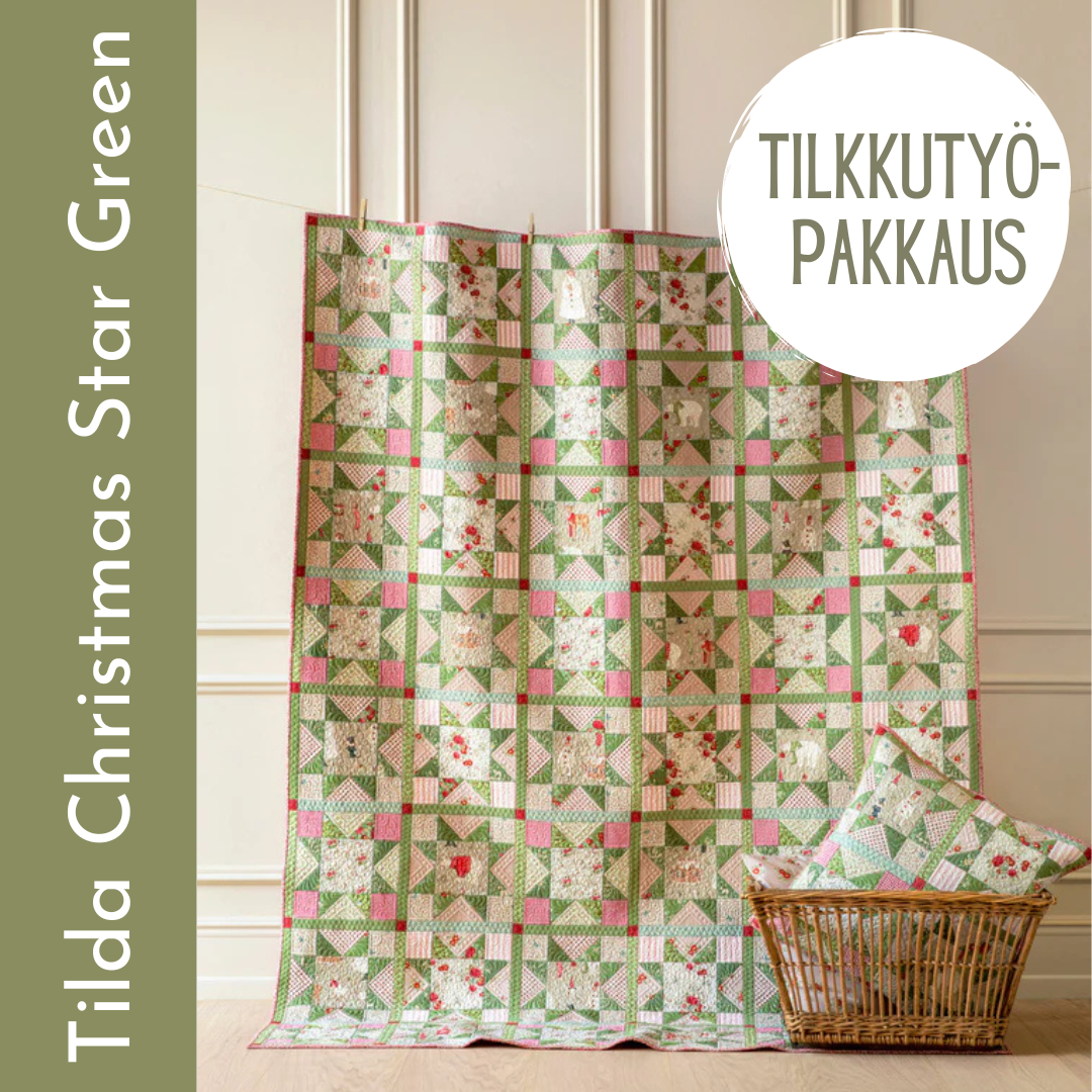 Tildan Merry Little Christmas kokoelman Christmas Star Green tilkkutyöpakkaus