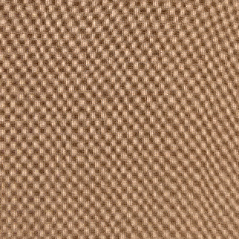 Tilda Chambray - 160035 Brown lankaväjätty puuvillakangas, ruskea.