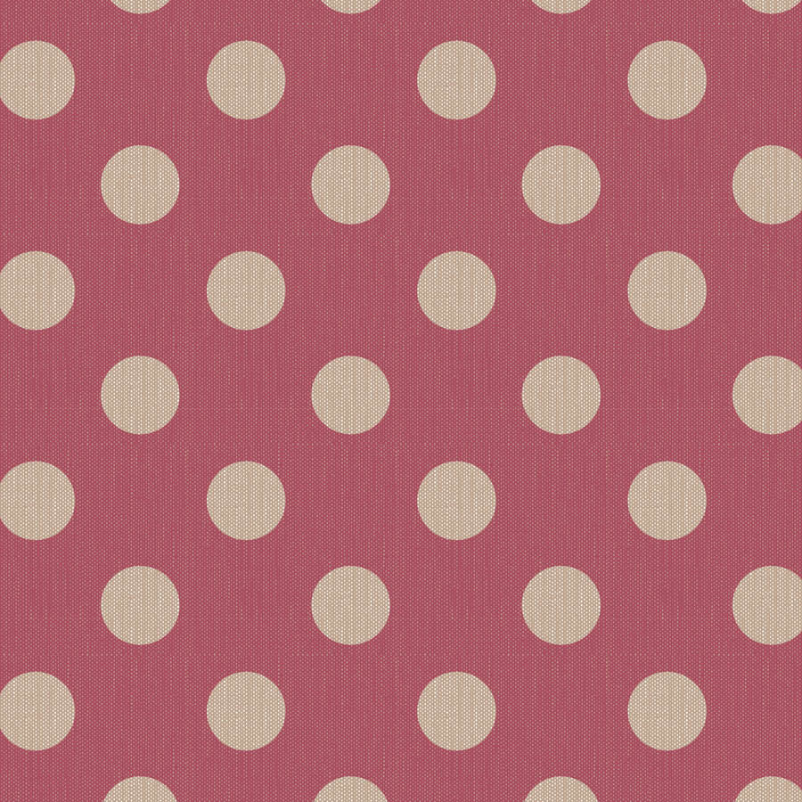 Tilda Chambray Dots Burgundy -kangas, suuret pilkut, täydelliset tilkkutöihin ja peittojen taustakankaiksi.