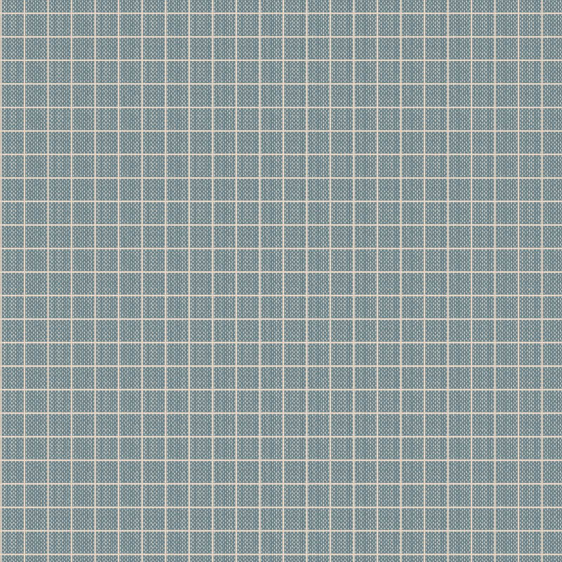 Tildan Creating Memories Syksy kokelmasta lankavärjätty sininen ruudullinen puuvillakangas