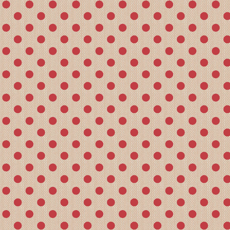 Tilda Creating Memories 160084 Polkadot Red - Talvi lankavärjätty puuvillakangas, punainen chambray-kangas pienellä pisteillä.