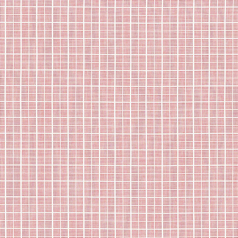 Punavalkoruudullunen Tilda-puuvillakangas, Vohveli-ruutukuosi, luonnonvalkoinen pohja punaisilla kapeilla raidoilla.