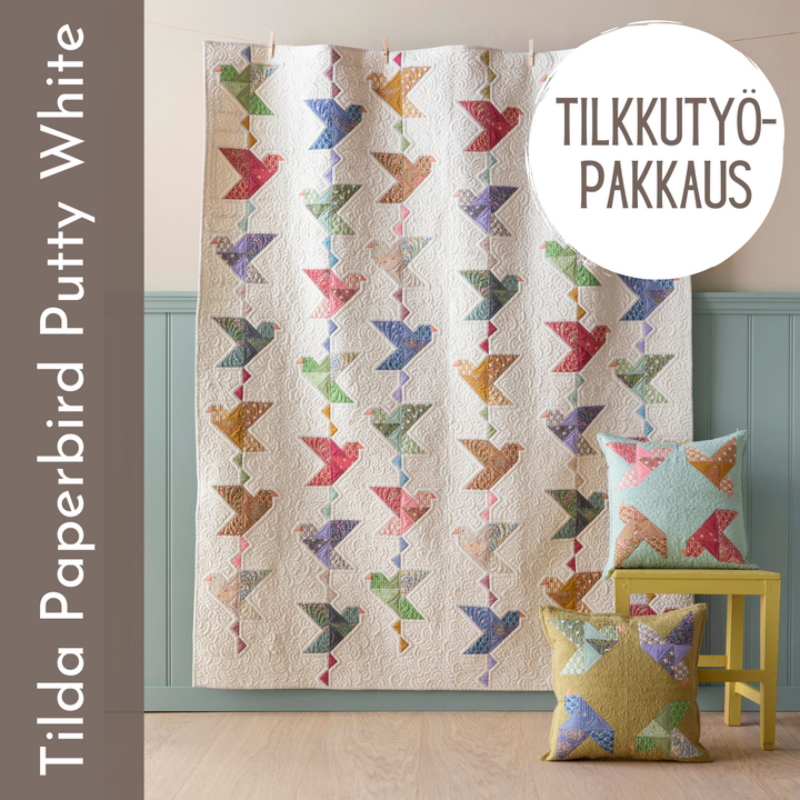 Tilda Paperbirds Putty White Patchwork Kit