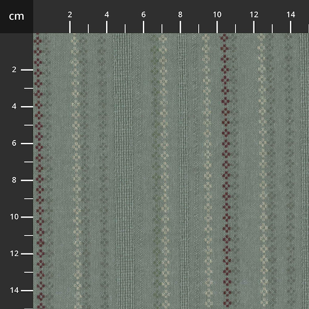 Tochio Lankavärjätty 4547-384 vaaleansininen raidallinen lankavärjätty puuvillakangas, Stof Fabrics, 112 cm leveä