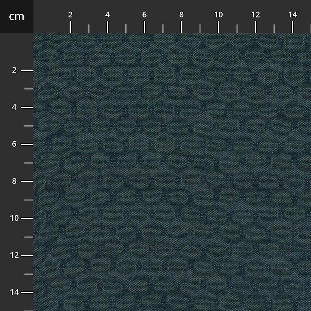 Tochio Lankavärjätty 4547-410 merenvihreä lankavärjätty puuvillakangas, Stof Fabrics, 112 cm leveä
