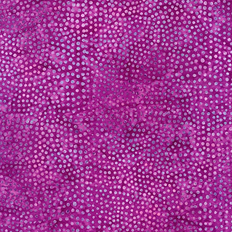 Tonga Batiks Pansy - Spots Jam B3798 puuvillakangas batiikki, purppuran sävyisiä täpliä.