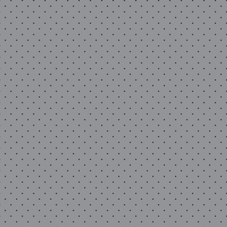 Tula Pink Tiny Dots Shadow -puuvillakangas, harmaa tausta ja pienet tummat pilkut.