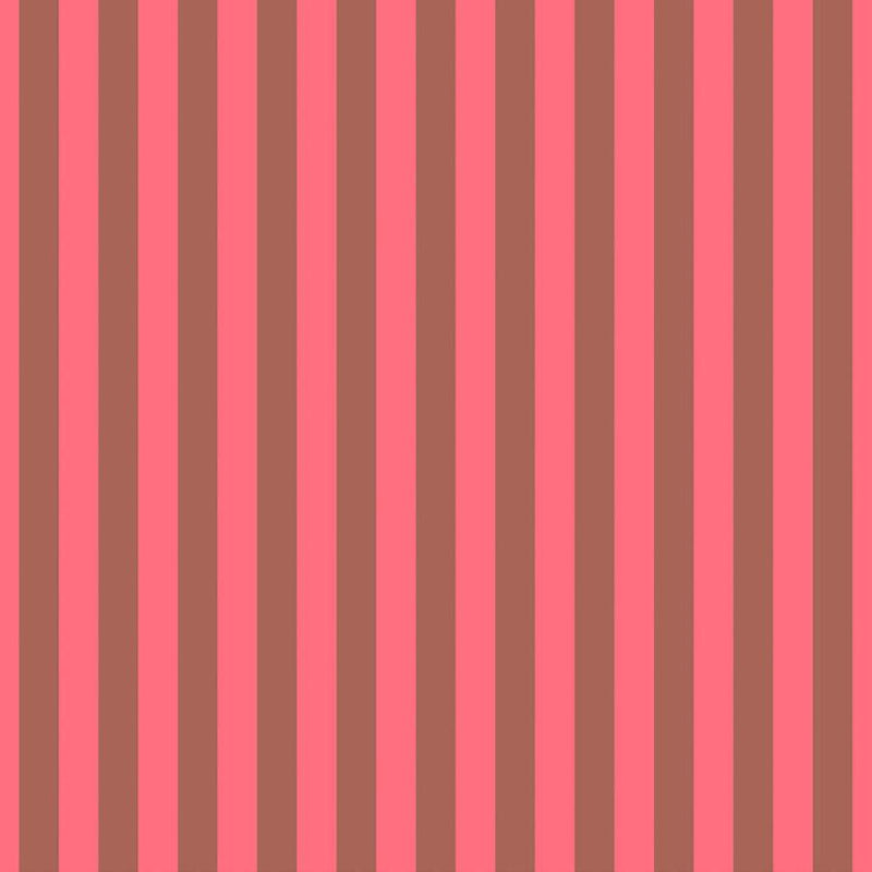 Tula Pink True Colors Neon Inks Tent Stripe Nova kangas, kirkkailla neonvärisillä lumihiutalekuvioilla, laadukasta 100% puuvillaa, täydellinen tilkkutöihin.