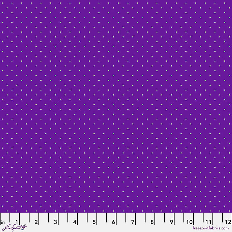 FreeSpirit Fabrics Tula Pink True Colors Tiny Dots Opal - 100% puuvillakangas tilkkutöihin, askarteluun ja ompeluprojekteihin.
