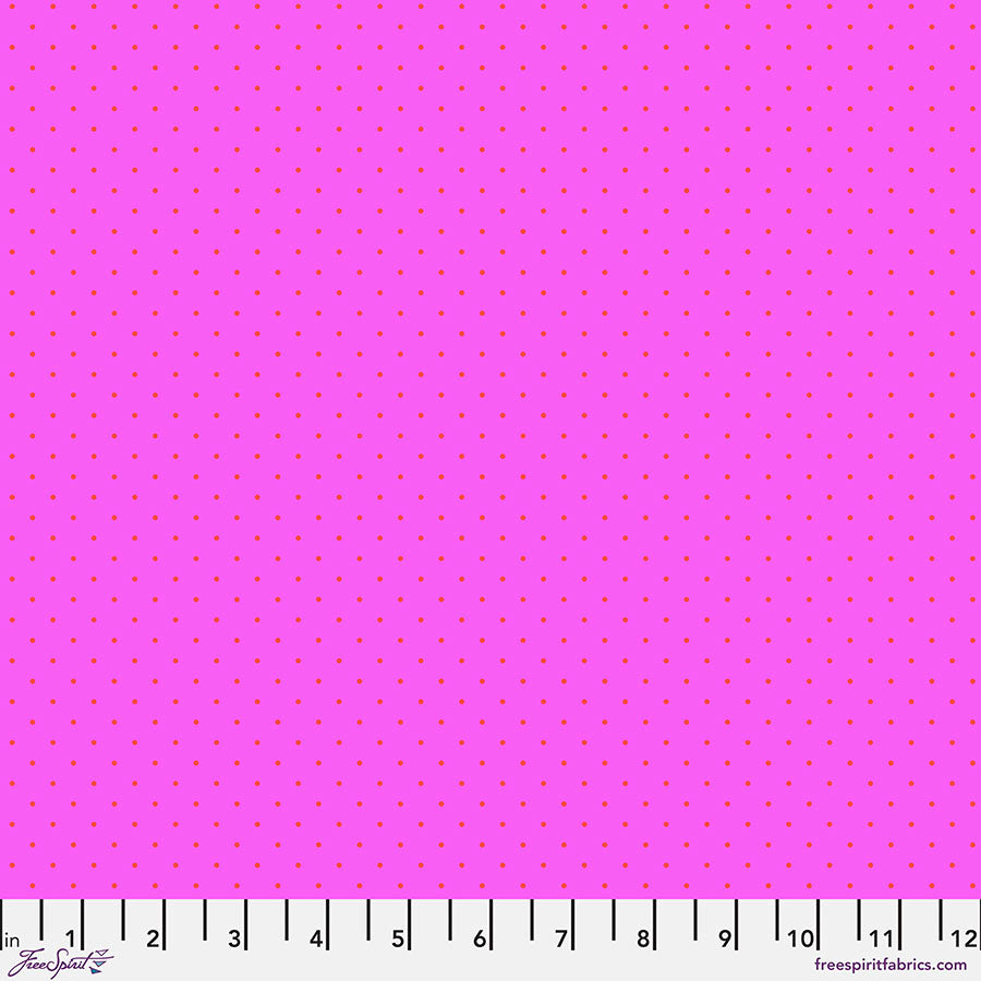 FreeSpirit Fabrics Tula Pink True Colors Tiny Dots Thistle - 100% puuvillakangas tilkkutöihin, askarteluun ja ompeluprojekteihin.