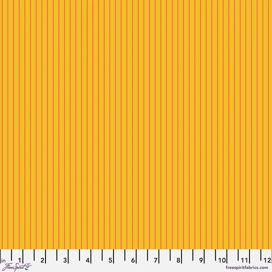 FreeSpirit Fabrics Tula Pink True Colors Tiny Stripes Sunrise - 100% puuvillakangas tilkkutöihin, askarteluun ja ompeluprojekteihin.