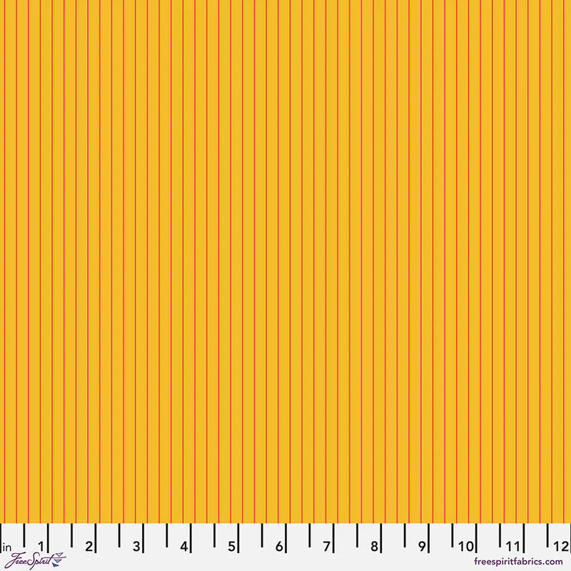 FreeSpirit Fabrics Tula Pink True Colors Tiny Stripes Sunrise - 100% puuvillakangas tilkkutöihin, askarteluun ja ompeluprojekteihin.
