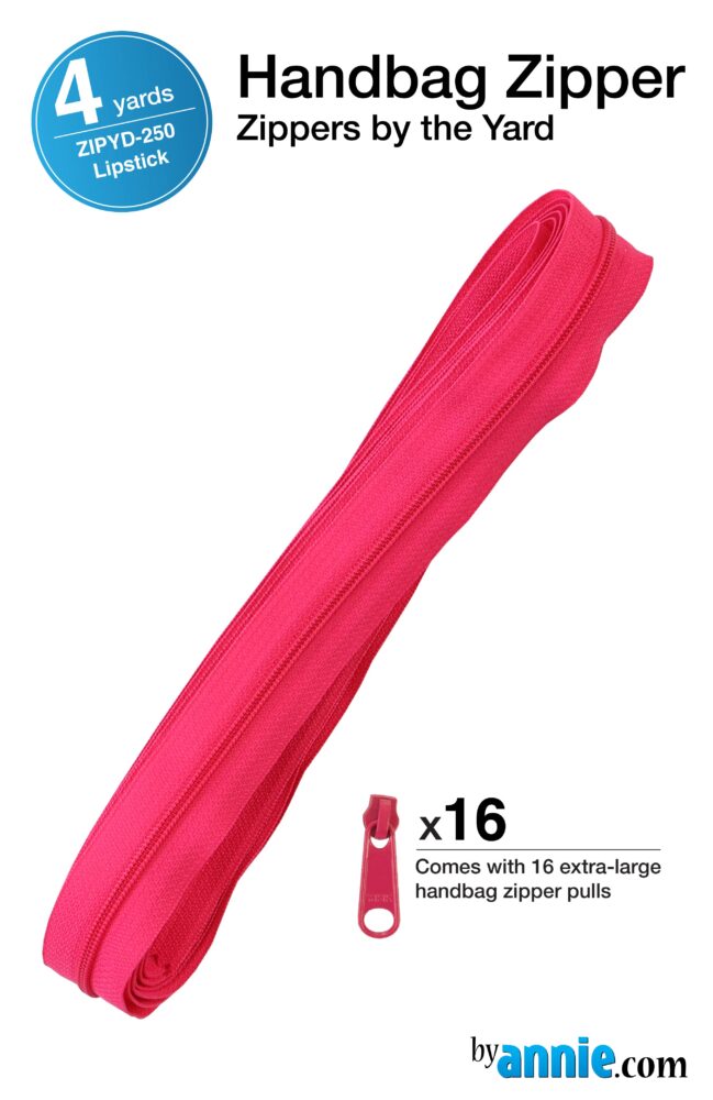 By Annie Vetoketju 365cm väri: Lipstick, 16 vedintä, vaaleanpunainen