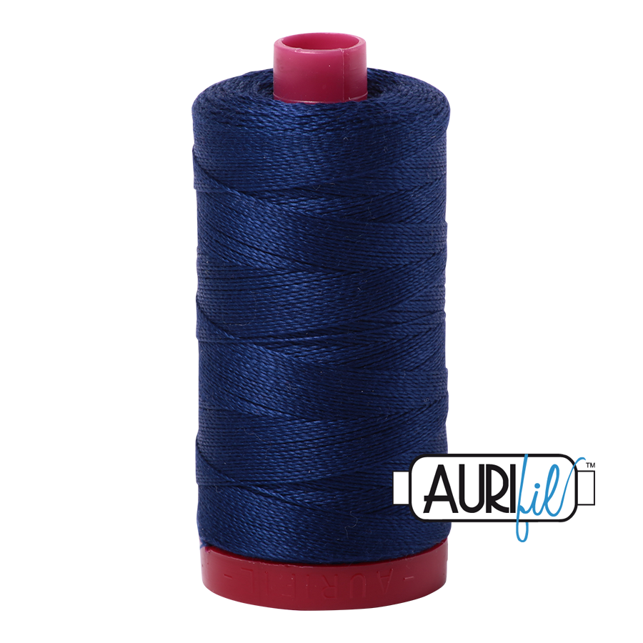 Aurifil 12wt 2784 Dark Navy 100% puuvillalanka,ompeluun, kirjontaan ja tikkaamiseen