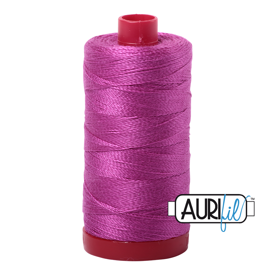 Aurifil 12wt 2535 Magenta 100% puuvillalanka, ompeluun, kirjontaan ja tikkaamiseen