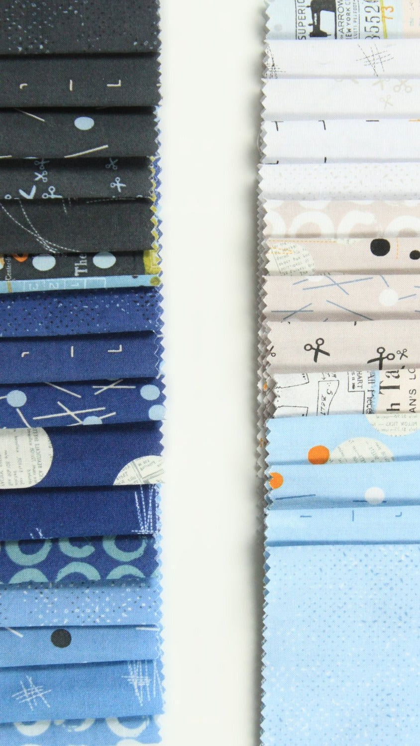 Zen Chic, Bluish - 5 Charm fabric bundle RP-modern – Tilkkunen
