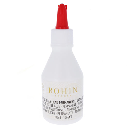 Bohin tekstiililiima 100 ml permanent vesipohjainen, punainen kärki, Bohin France 90797