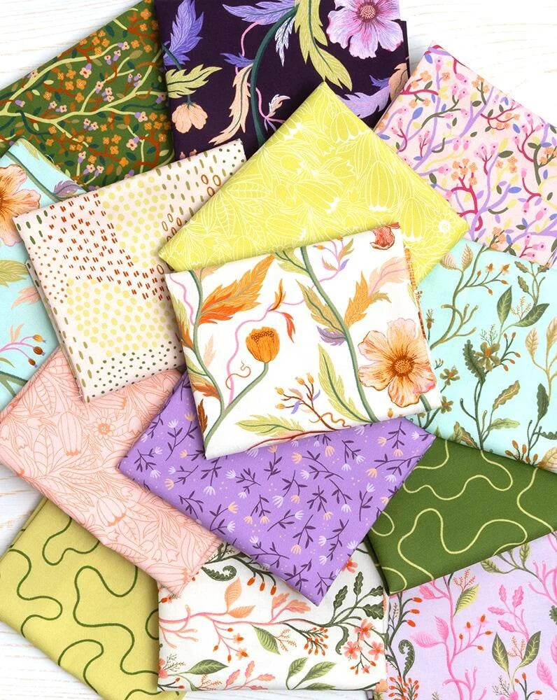 Moda Floral Fondant charm pack Linn Warme kukkakuosinen puuvillakangas 5 inch neliöt tilkkutyöhön