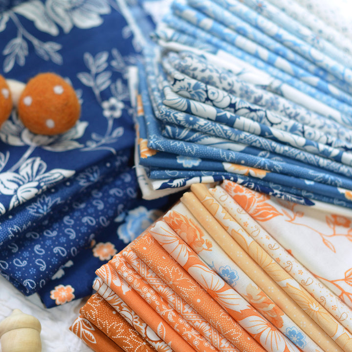 Fig Tree&Co - Denim & Daisies - 5" Charm fabric bundle