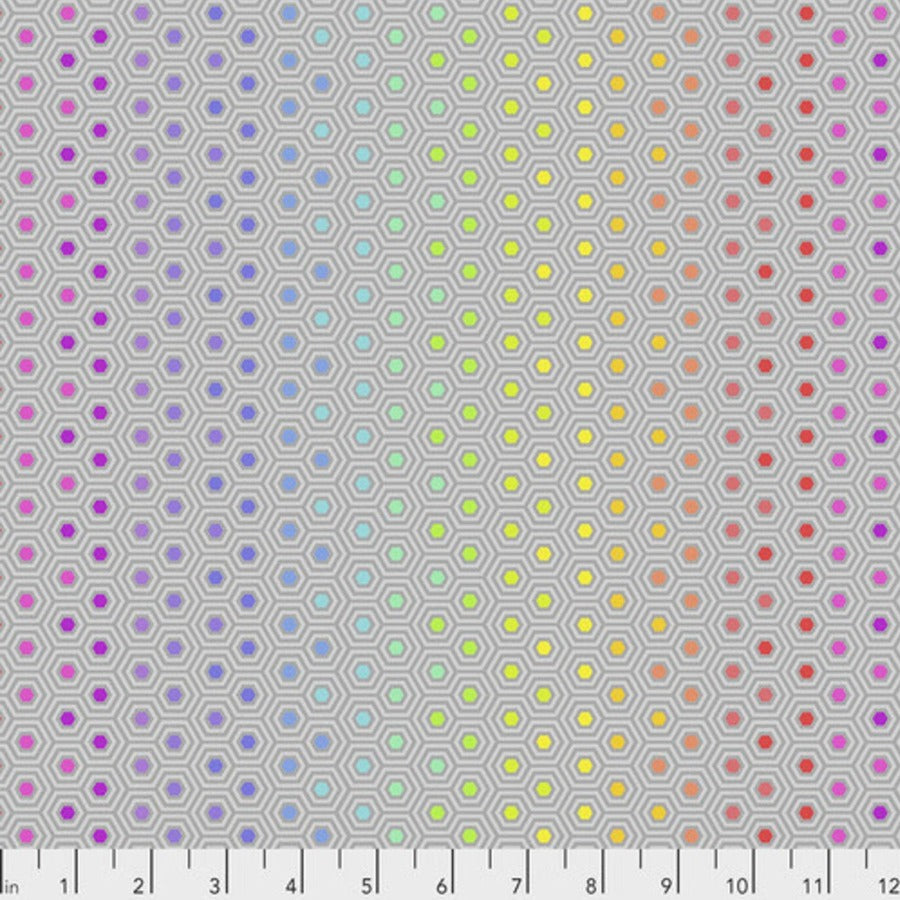 True Colors, Hexy Rainbow - Dove PWTP151.DOVE puuvillakangas