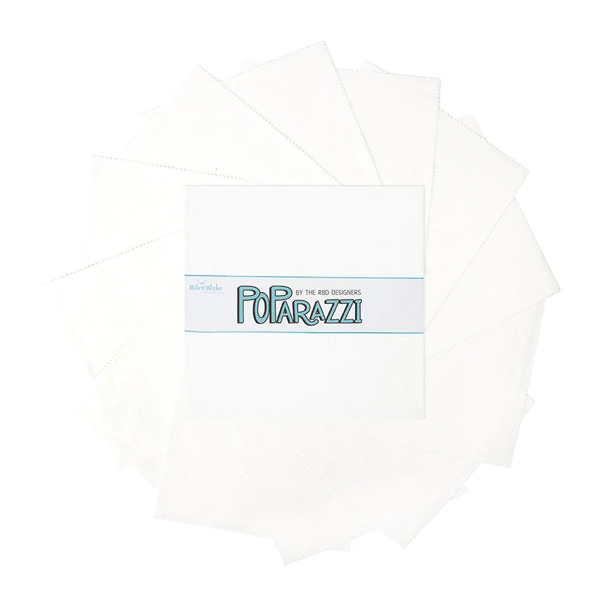 POParazzi - White 5" Charm fabric bundle