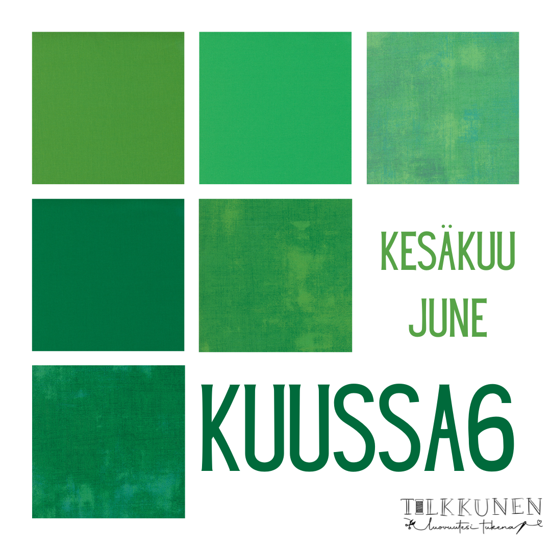 Tilkkusen Kuussa6 nippu kesäkuu- vihreä