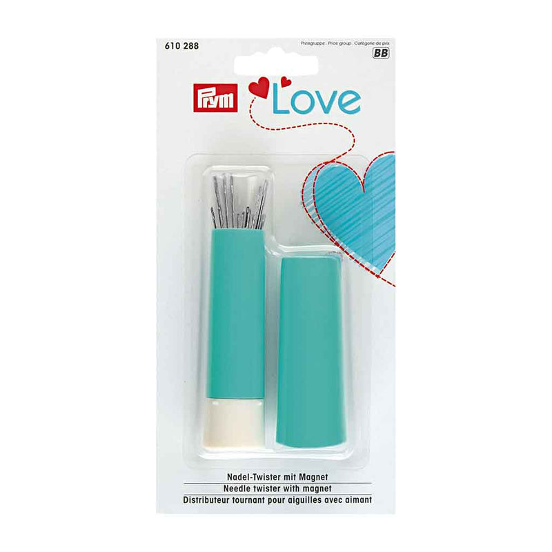 Prym Love Needle Twister storage tube for eye needles with needles