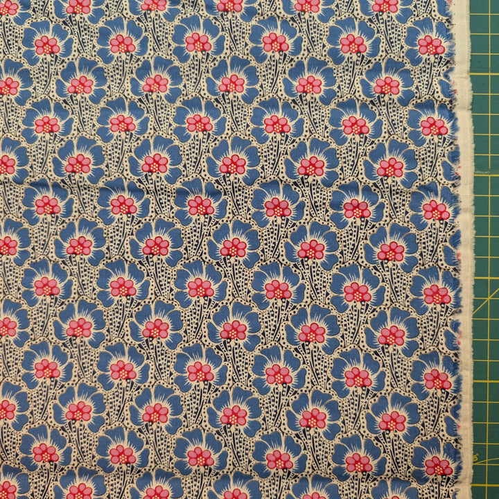 Tilda, Cotton Beach 100335 Ocean Flower Blue puuvillakangas