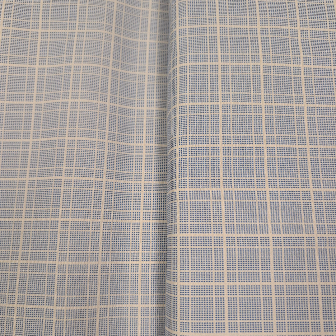 Tilda - Tea Towel 130063 makroni-ruutu sininen puuvillakangas