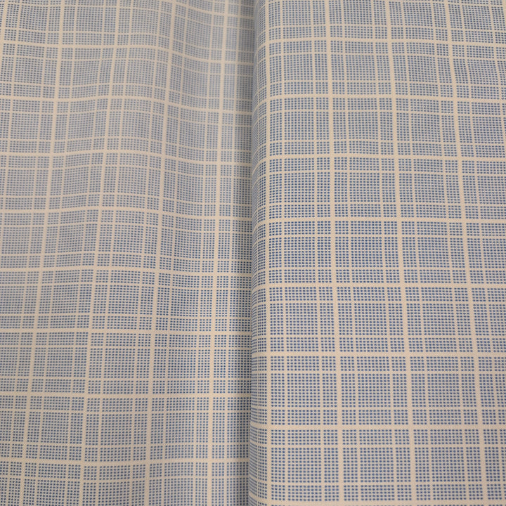 Tilda - Tea Towel 130063 makroni-ruutu sininen puuvillakangas