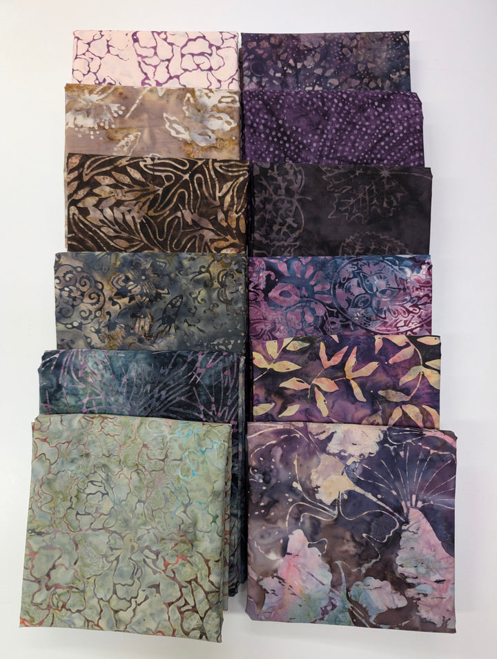 Tonga Batiks – Chateau 12 pieces half meter fabric bundle