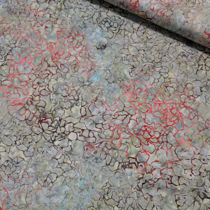 Tonga Batiks - Chateau - Cracked Flowers Vine B3932 puuvillakangas batiikki