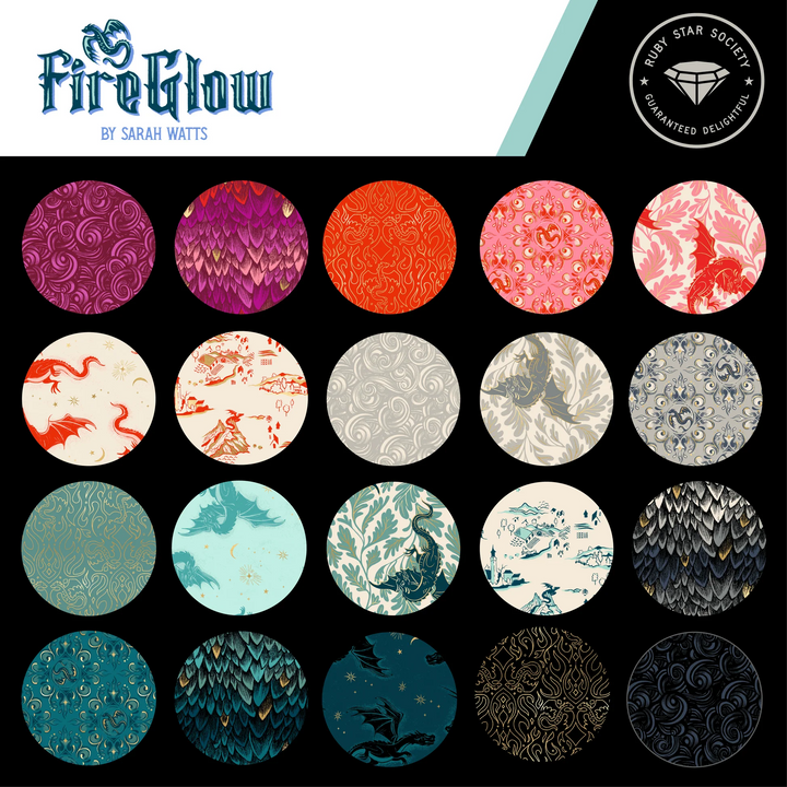 Ruby Star Society - Fireglow 5" Charm pack fabric bundle
