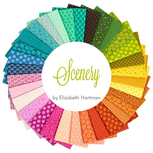 Elizabeth Hartman - Scenery 5" Charm Pack fabric bundle