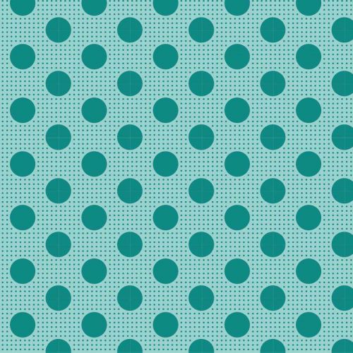 Tilda Medium Dots - 130030 Dark Teal puuvillakangas