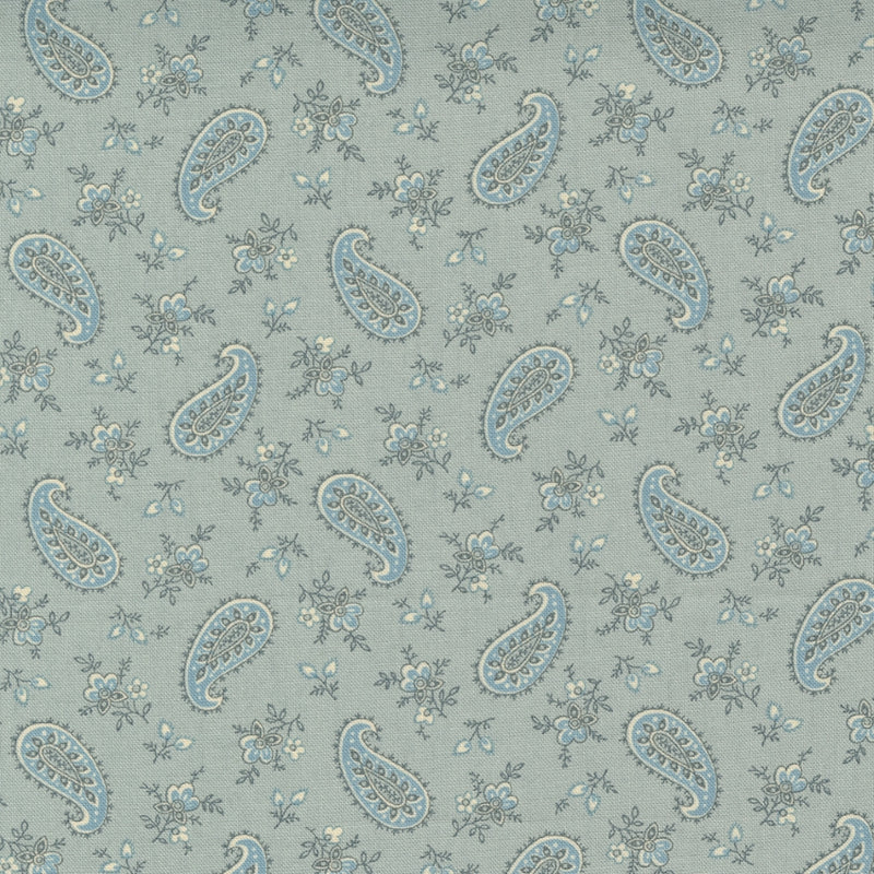 French General, La Vie Boheme 13904-15 Ciel Blue puuvillakangas