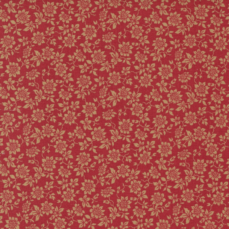 French General, Bonheur de Jour 13915-11 Rouge puuvillakangas