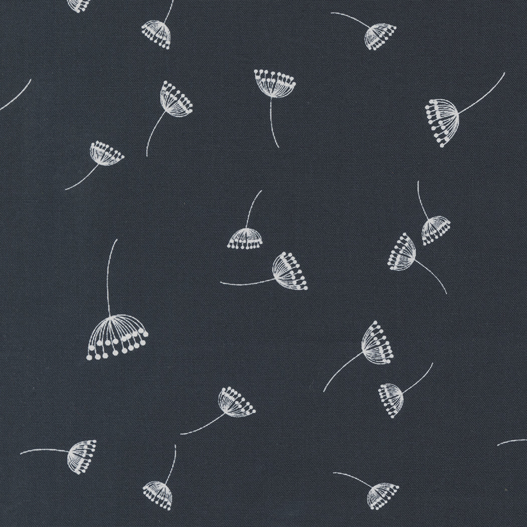 Zen Chic - Filigree 1811-23 Dandelions Black puuvillakangas