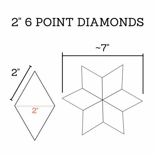 6 Pointed Diamonds 100 x 2 inch, timanttimallineet paperia