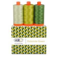 Load image into Gallery viewer, Aurifil Color Builder 50wt Dolomite Green ompelulankapaketti
