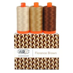 Aurifil Color Builder 50wt Florence Brown ompelulankapaketti