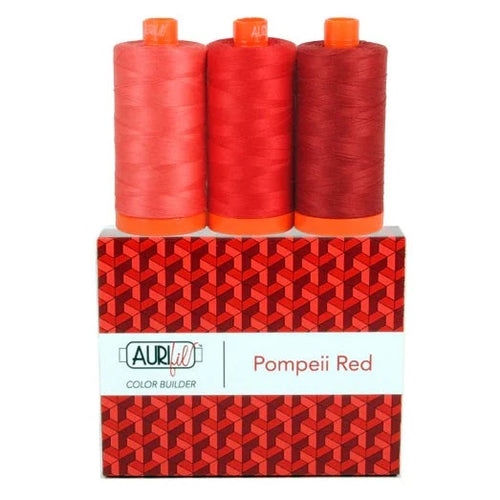 Aurifil Color Builder 50wt Pompeii Red ompelulankapaketti