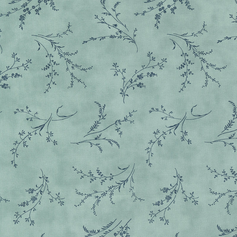 3 Sisters Sister Bay 44274-13 Breezy Blooms Sky puuvillakangas, kukkakuvioita veden, pilvien sävyissä, tilkkutöihin ja käsitöihin.