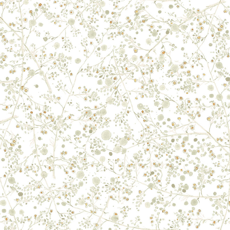 Dawn Rosengren, Little Ones - Small Vine and Buds - Cream 442-6 puuvillakangas