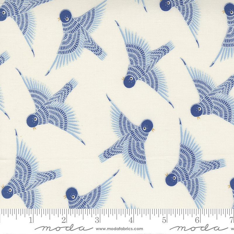 Gingiber, Birdsong 48353-21 Bluebird puuvillakangas