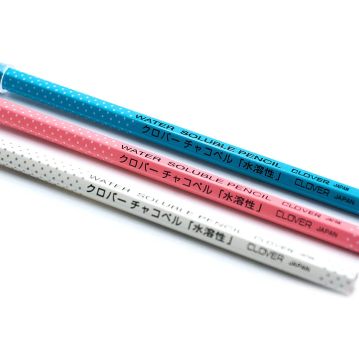 Clover Water Soluble Pencil 5003 valkoinen, pinkki, sininen merkkauskynä