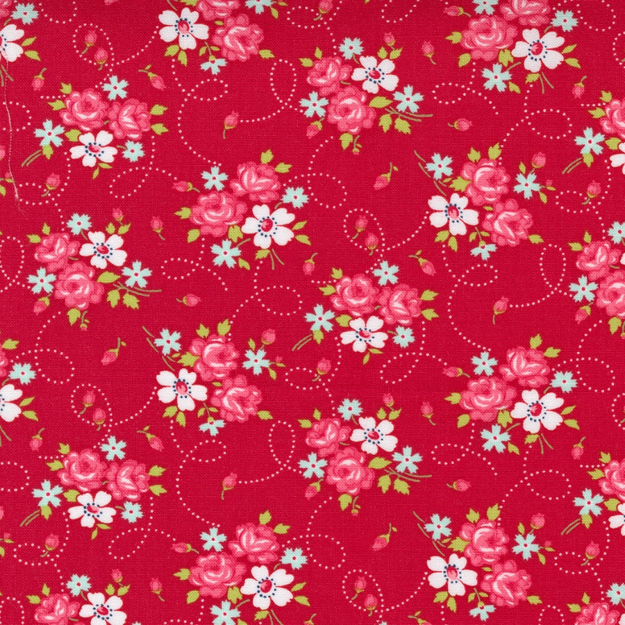 Bonnie &amp; Camille, One Fine Day 55231-11 Red cotton fabric