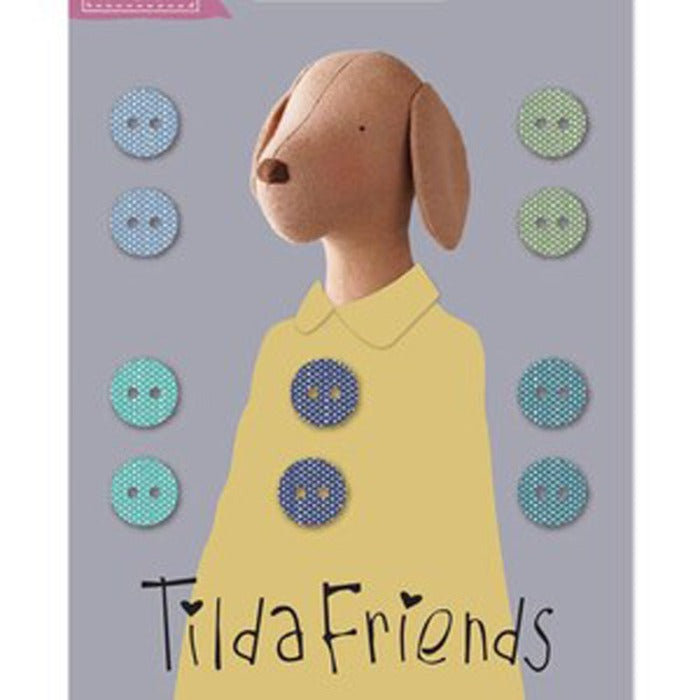 Tilda Friends Chambray Cold Napit 9mm, 10 kpl